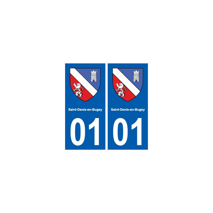 01 Saint-Denis-en-Bugey blason ville autocollant plaque sticker