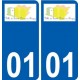 01 Saint-Denis-en-Bugey logo ville autocollant plaque sticker