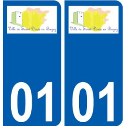 01 Saint-Denis-en-Bugey logo ville autocollant plaque sticker