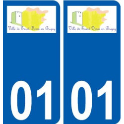 01 Saint-Denis-en-Bugey logo ville autocollant plaque sticker