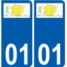 01 Saint-Denis-en-Bugey logo ville autocollant plaque sticker