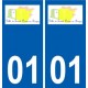 01 Saint-Denis-en-Bugey logo ville autocollant plaque sticker