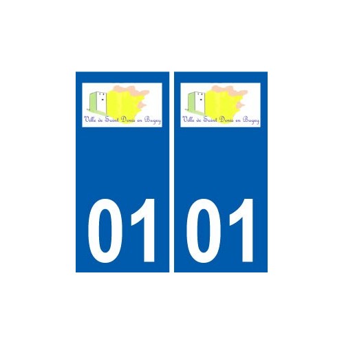 01 Saint-Denis-en-Bugey logo ville autocollant plaque sticker
