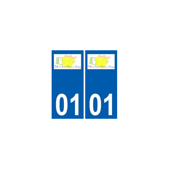 01 Saint-Denis-en-Bugey logo ville autocollant plaque sticker