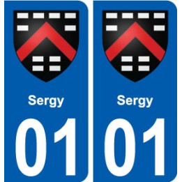 01 Sergy blason ville autocollant plaque sticker