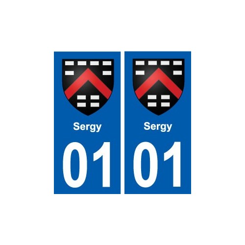 01 Sergy blason ville autocollant plaque sticker