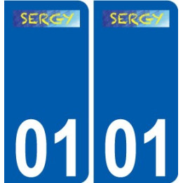 01 Sergy logo ville autocollant plaque sticker