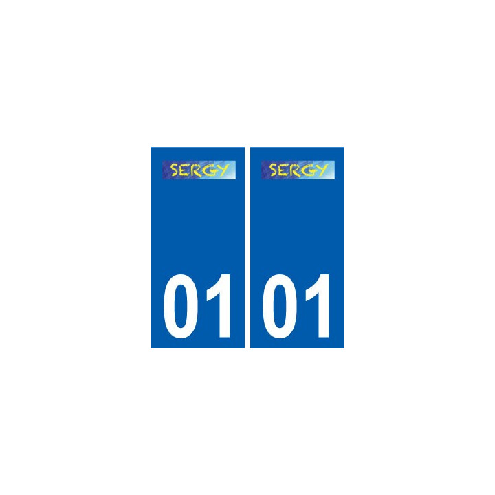 01 Sergy logo ville autocollant plaque sticker