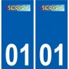 01 Sergy logo city sticker, plate sticker