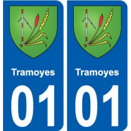 01 Tramoyes blason ville autocollant plaque sticker