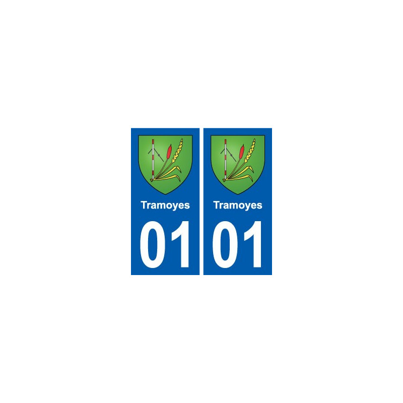 01 Tramoyes blason ville autocollant plaque sticker