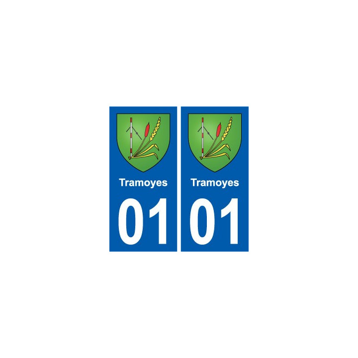 01 Tramoyes blason ville autocollant plaque sticker