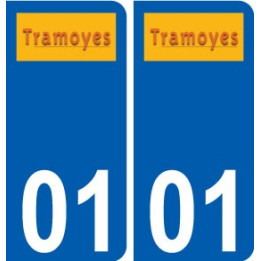 01 Tramoyes logo ville autocollant plaque sticker