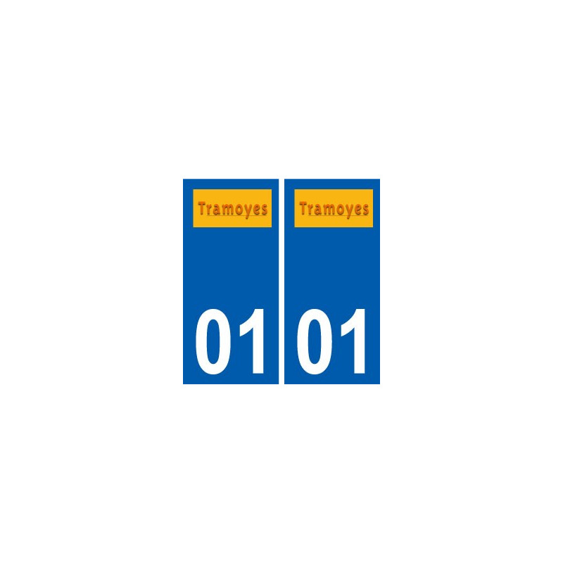 01 Tramoyes logo ville autocollant plaque sticker