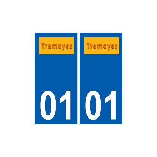 01 Tramoyes logo ville autocollant plaque sticker