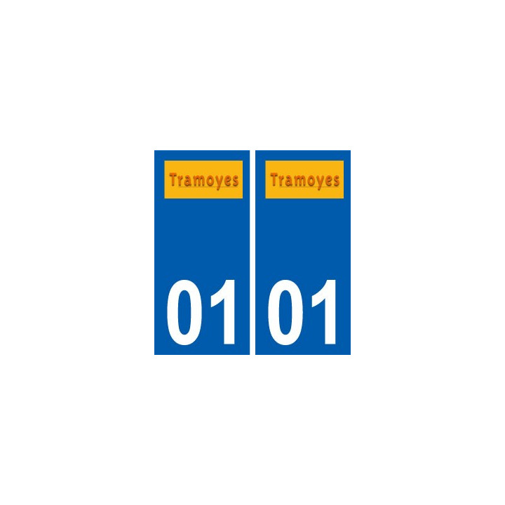 01 Tramoyes logo ville autocollant plaque sticker