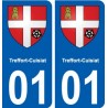 01 Treffort-Cuisiat blason ville autocollant plaque sticker