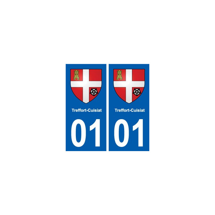 01 Treffort-Cuisiat blason ville autocollant plaque sticker
