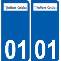 01 Treffort-Cuisiat logo ville autocollant plaque sticker