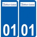 01 Treffort-Cuisiat logo ville autocollant plaque sticker