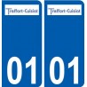 01 Treffort-Cuisiat logo ville autocollant plaque sticker