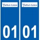 01 Treffort-Cuisiat logo ville autocollant plaque sticker