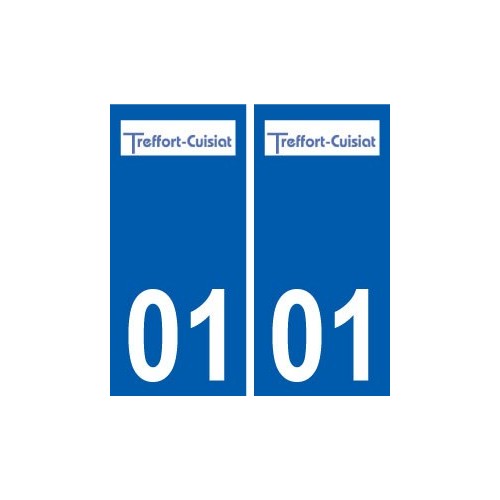 01 Treffort-Cuisiat logo ville autocollant plaque sticker