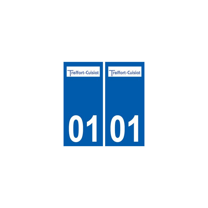 01 Treffort-Cuisiat logo ville autocollant plaque sticker