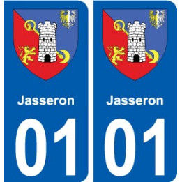 01 Jasseron blason ville autocollant plaque sticker