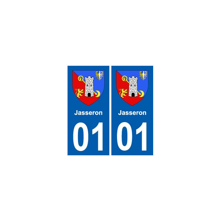 01 Jasseron blason ville autocollant plaque sticker