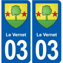 03 Le Vernet blason ville autocollant plaque stickers
