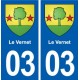 03 Le Vernet blason ville autocollant plaque stickers