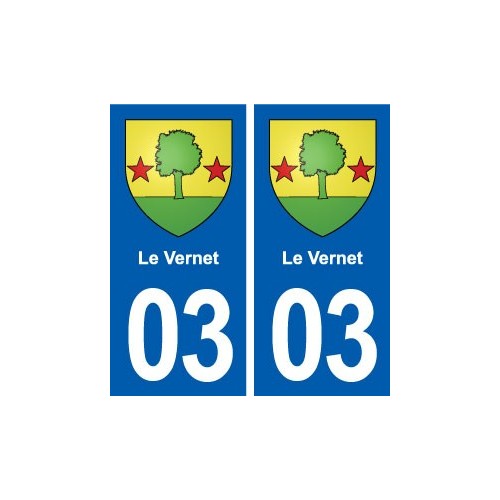 03 Le Vernet blason ville autocollant plaque stickers