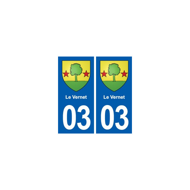 03 Le Vernet blason ville autocollant plaque stickers