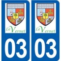 03 Le-Vernet logo ville autocollant plaque stickers