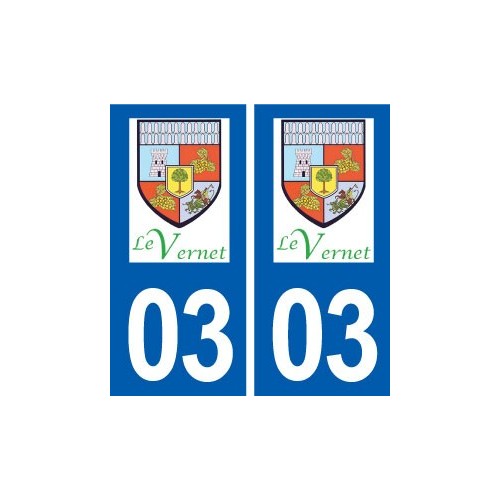 03 Le-Vernet logo ville autocollant plaque stickers