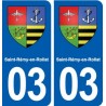 03 Saint-Rémy-en-Rollat blason ville autocollant plaque stickers