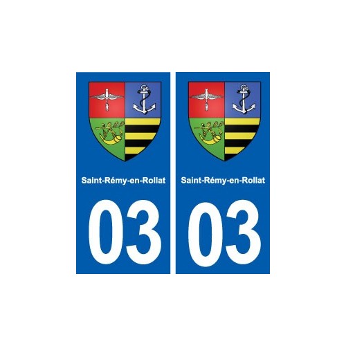 03 Saint-Rémy-en-Rollat blason ville autocollant plaque stickers