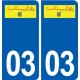 03 Saint-Rémy-en-Rollat logo ville autocollant plaque stickers