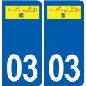 03 Saint-Rémy-en-Rollat logo ville autocollant plaque stickers
