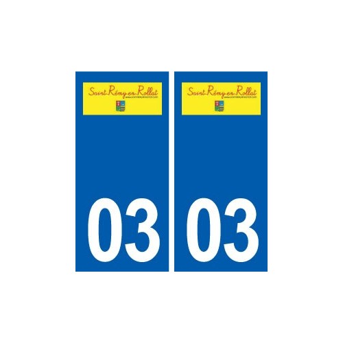 03 Saint-Rémy-en-Rollat logo ville autocollant plaque stickers