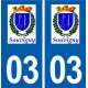 03 Souvigny logo ville autocollant plaque stickers