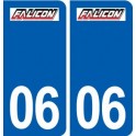 06 Falicon logo ville autocollant plaque stickers