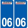 06 Falicon logo ville autocollant plaque stickers