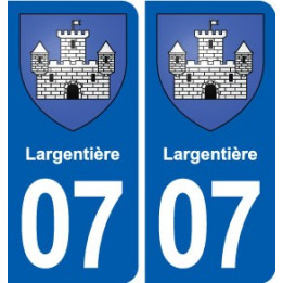 07 Largentière blason ville autocollant plaque stickers