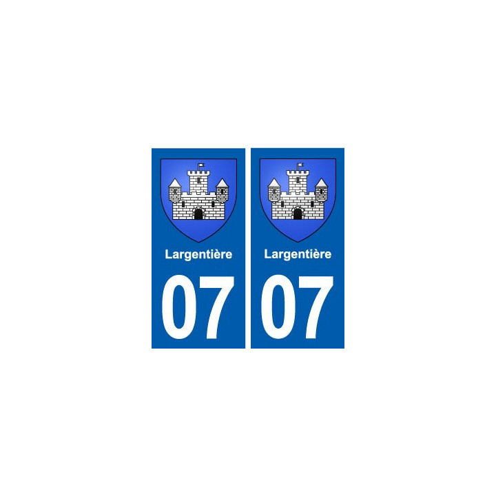 07 Largentière blason ville autocollant plaque stickers