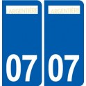 07 Largentière logo ville autocollant plaque stickers