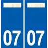 07 Largentière logo ville autocollant plaque stickers