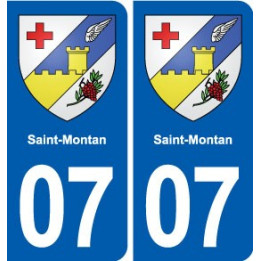 07 Saint-Montan blason ville autocollant plaque stickers