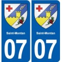 07 Saint-Montan blason ville autocollant plaque stickers